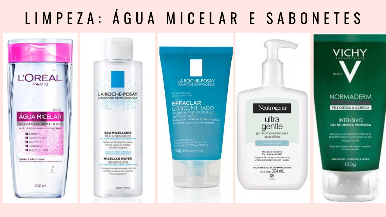 skin care: produtos limpeza